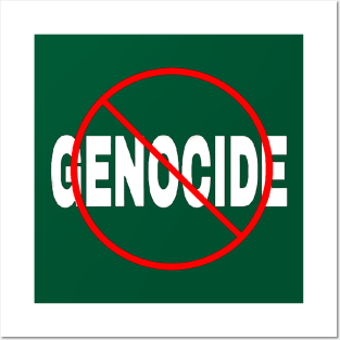 🚫 GENOCIDE - Sticker - Double-sided Posters and Art